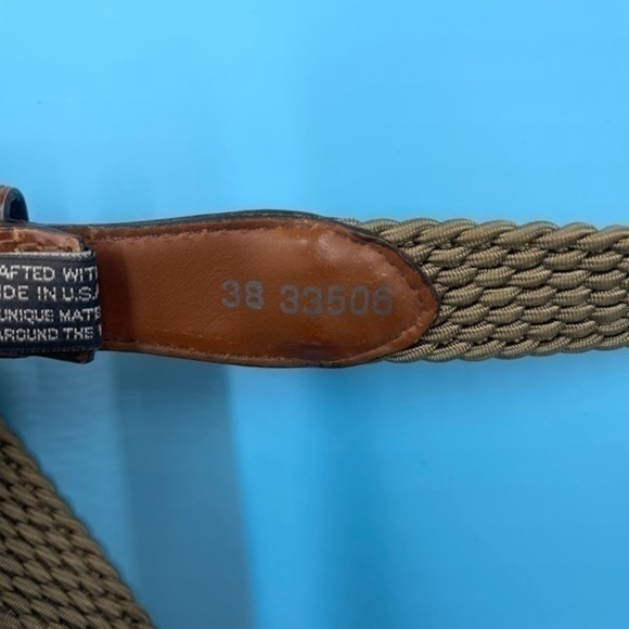 Brighton Solid Brass / Upper Leather Braided Belt - Picture 4 of 4